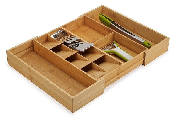 Prilagodljiv organizator pribora od bambusa u prirodnoj boji 32 x 40 cm DrawerStore Bamboo – Joseph Joseph