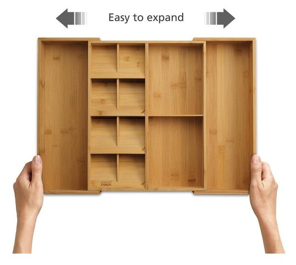 Prilagodljiv organizator pribora od bambusa u prirodnoj boji 32 x 40 cm DrawerStore Bamboo – Joseph Joseph