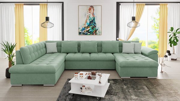 Kutna garnitura Talina s funkcijom spavanja (desna U) (Uttario Velvet 2954 + Uttario Velvet 2954 + Evo 29)