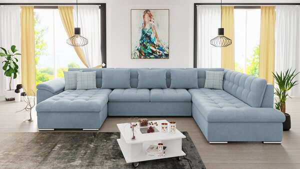 Kutna garnitura Talina s funkcijom spavanja (lijeva U) (Uttario Velvet 2960 + Uttario Velvet 2960 + Senegal 818)