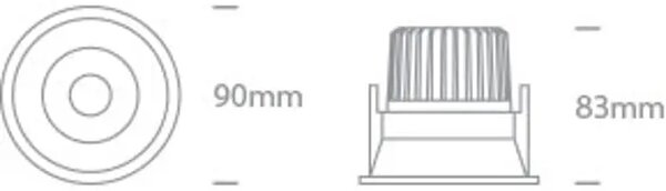UGRADBENA LED SVJETILJKA 6,5W CCT 700mA IP54 DARK LIGHT BIJELA DM11107WD/W/V