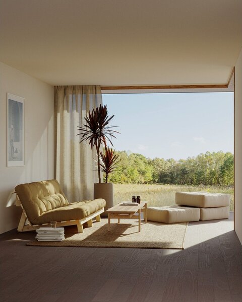 Kauč na rasklapanje Karup Design Lean Raw Beige