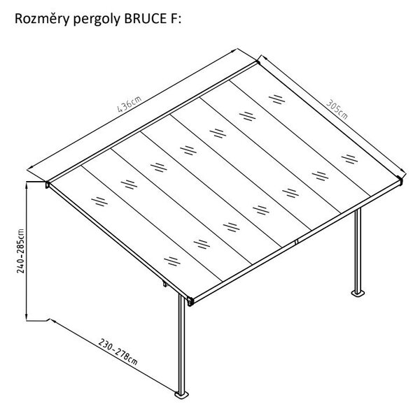 Vrtna pergola Bruce F - Rojaplast
