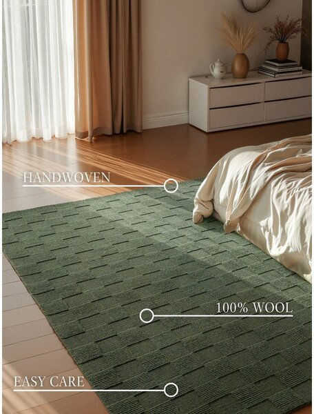 Tamno zeleni ručno rađen vunen tepih 120x170 cm Scala – Villeroy&Boch
