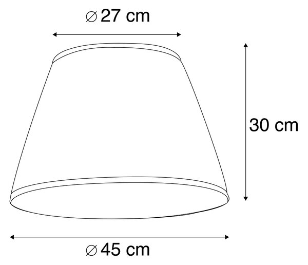 Nabrana abažur bijela 45/30 cm