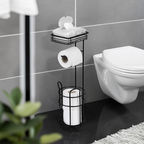 Crni željezan držač za WC papir – Wenko