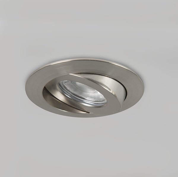 Set od 3 ugrađenih reflektora čelik uključujući LED IP44 - Relax LED