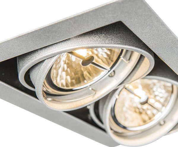Set od 6 ugradbenih reflektora čelik AR111 podesivi 2-svjetla - Oneon