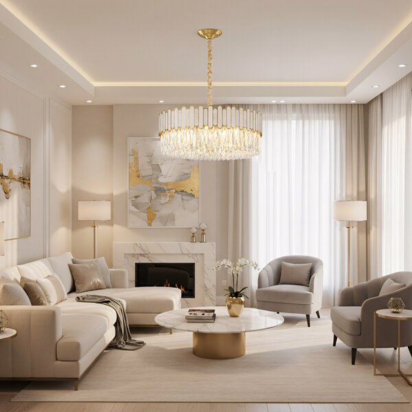 Luster APP1747-8CP 60 cm Gold