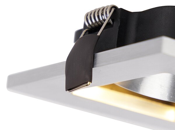 Set od 6 modernih ugradbenih reflektora aluminijski rotirajući i nagibni GU10 50mm - Qure