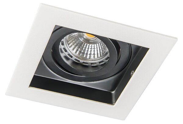 Set od 5 ugradbenih reflektora bijeli s crnim - Carree