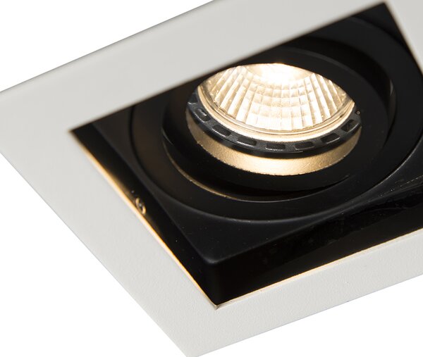 Set od 5 ugradbenih reflektora bijeli s crnim - Carree