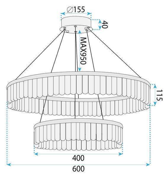 Luster LED APP1750-CP Gold
