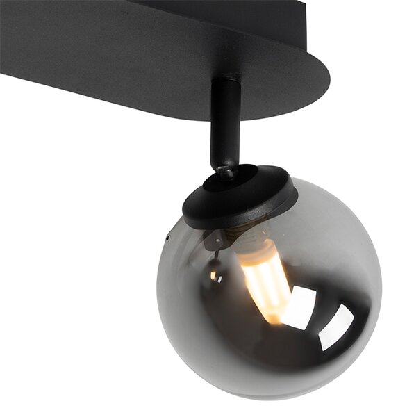 Moderna reflektor crna s dimnim staklom 2-svjetla - Atena