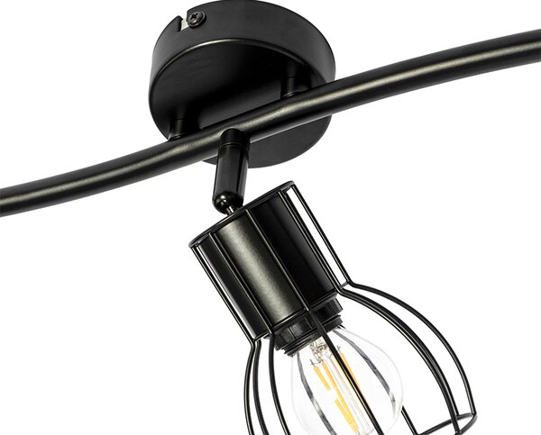 Moderna stropna svjetiljka crna 63 cm 3-svjetla podesivo - Botu