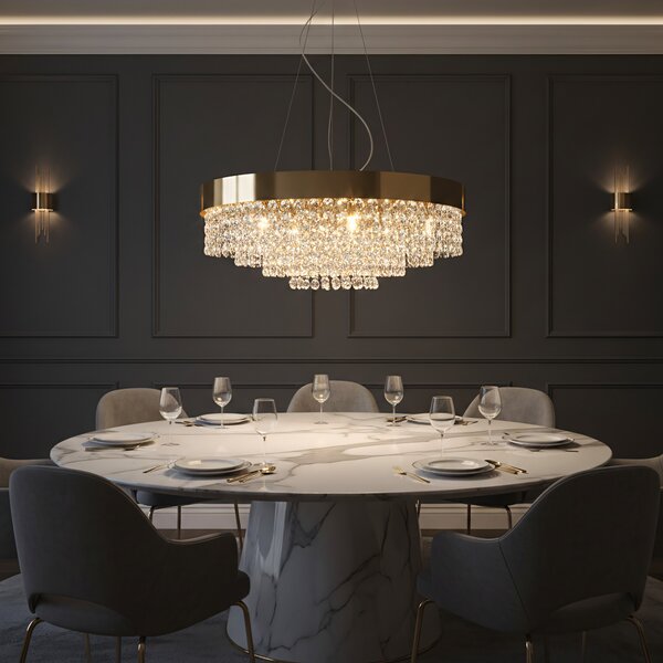Luster APP1787-16CP 60 cm Gold