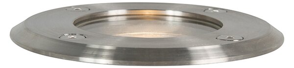 Set od 6 vanjskih reflektora za tlo čelik 11cm IP67 - Basic Round