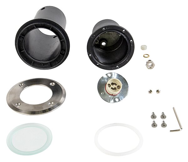 Set od 6 vanjskih reflektora za tlo čelik 11cm IP67 - Basic Round
