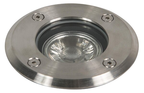 Vanjski ugradbeni reflektor čelik 11cm IP67 - Basic Round