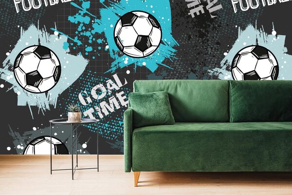 Tapeta nogometna lopta u tirkiznoj boji