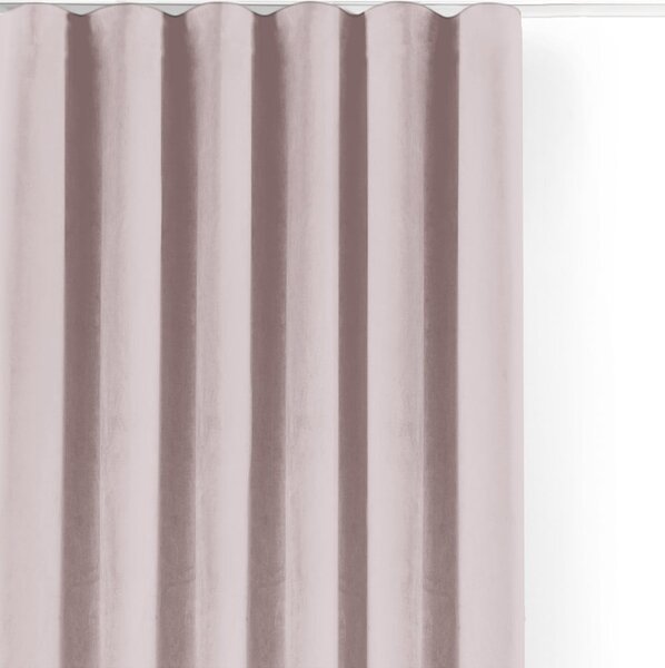 Svijetlo ružičasta zavjesa za djelomično zamračenje od samta 200x250 cm Velto – Filumi