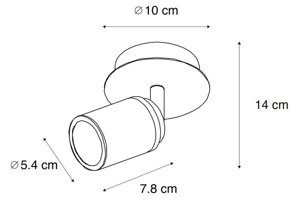 Moderno kupaonsko reflektorsko svjetlo mesing IP44 - Ducha