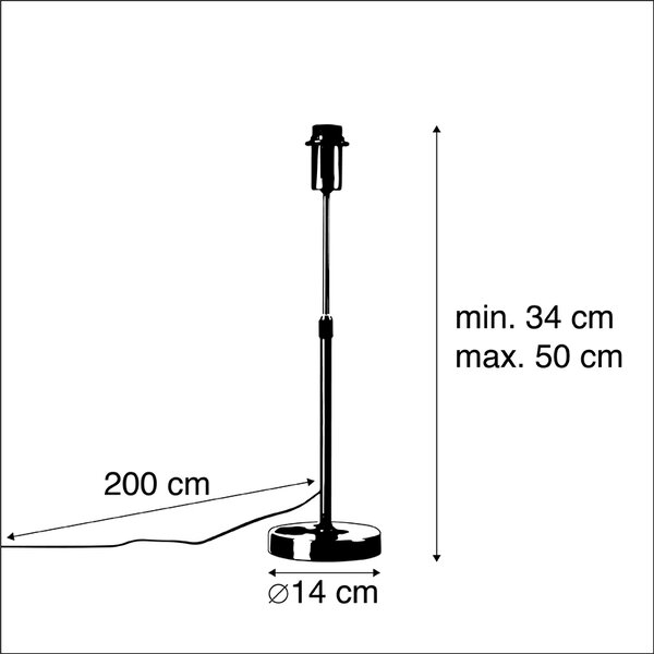 Stolna lampa brončana podesive visine - Parte