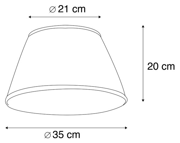 Nabrano sjenilo bijelo 35/20 cm