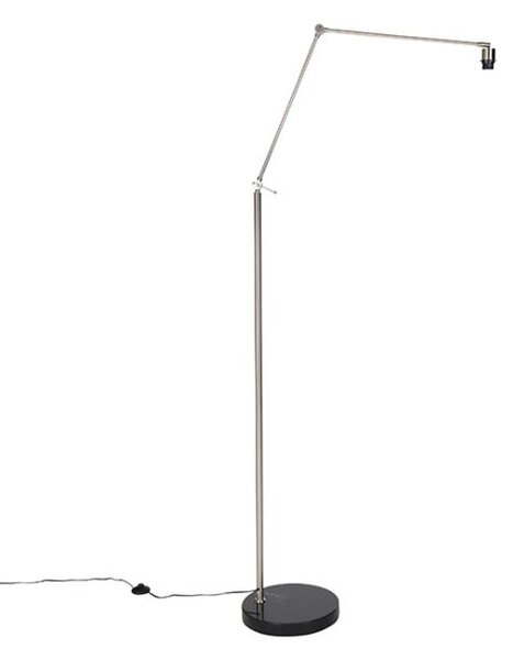 Moderna podna lampa od čelika s taupe sjenilom 45 cm - Editor