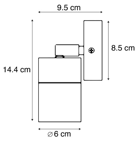 Pametna vanjska zidna svjetiljka crna IP44 uklj. WiFi GU10 - Solo