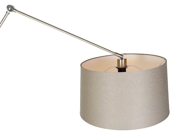 Moderna podna lampa od čelika s taupe sjenilom 45 cm - Editor