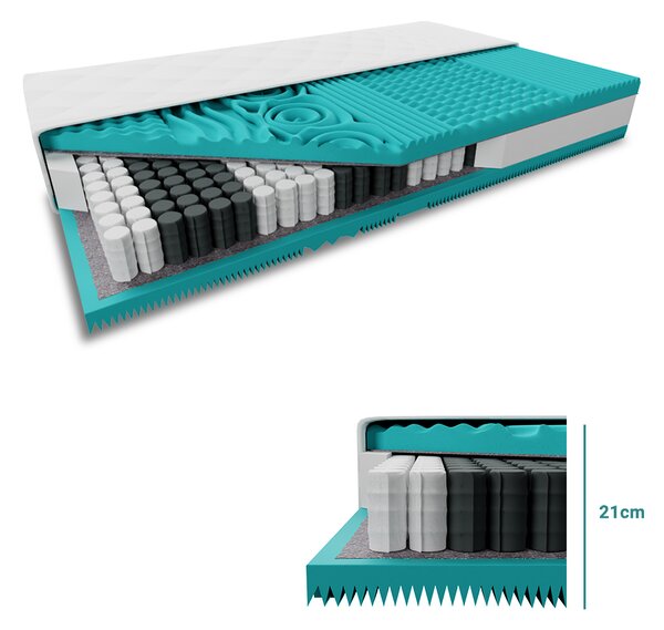 Madrac sa džepičastim oprugama MASS COMFORT 21cm 90 x 200 cm Zaštita madraca: BEZ zaštite madraca