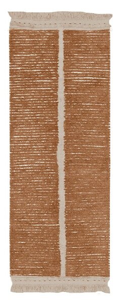 Ciglasta/bež pamučna staza 80x230 cm Duetto Toffee – Lorena Canals
