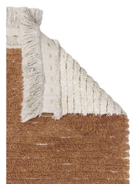 Ciglasta/bež pamučna staza 80x230 cm Duetto Toffee – Lorena Canals