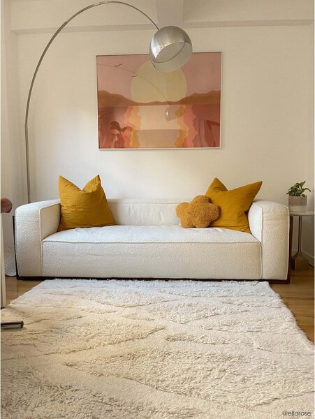 Bijeli periv/ručno rađen vunen tepih 170x240 cm Enkang Ivory – Lorena Canals