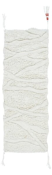 Bijela periva/ručno rađena vunena staza 70x200 cm Enkang Ivory – Lorena Canals