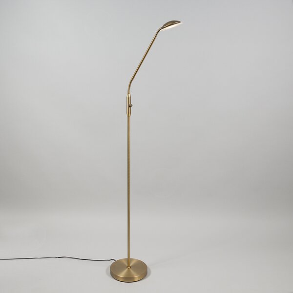 Moderna podna lampa brončana uključujući LED - Eva