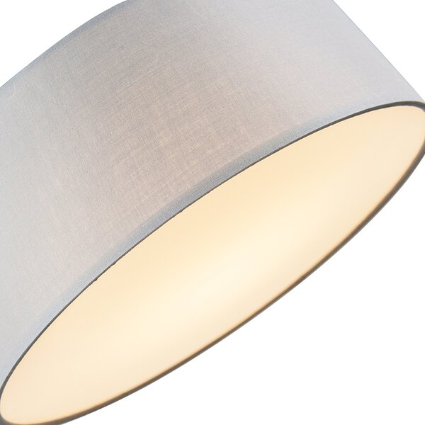 Stropna svjetiljka siva 40 cm uključujući LED - Drum LED