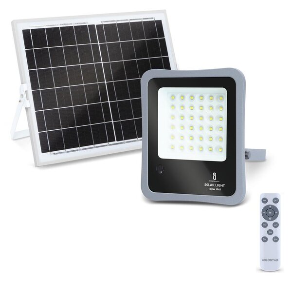 Aigostar 103700XHR - LED Prigušivi solarni reflektor LED/100W/3,2V IP65 + DU
