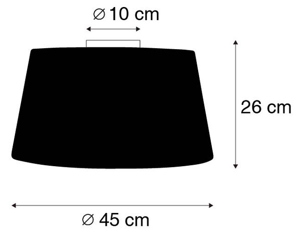Moderna stropna svjetiljka od čelika s bijelom sjenilom 45 cm - Combi
