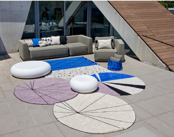 Krem periv/ručno rađen pamučan okrugao tepih ø 160 cm Trace Beige – Lorena Canals