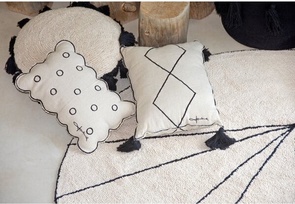Krem periv/ručno rađen pamučan okrugao tepih ø 160 cm Trace Beige – Lorena Canals