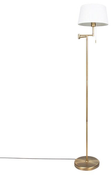Klasična podna lampa brončane boje s podesivom bijelom sjenilom - Ladas Fix