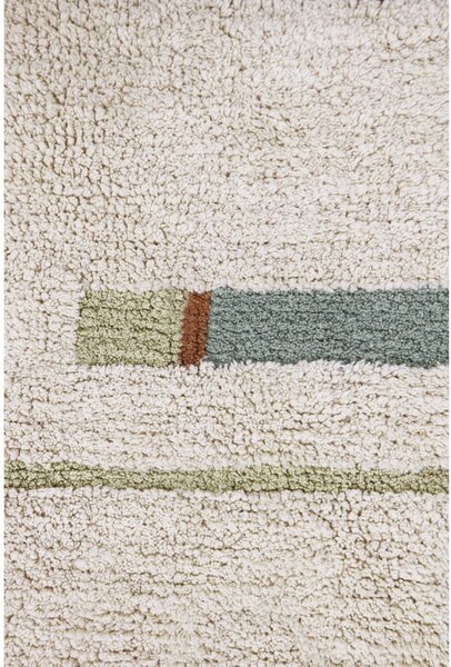 Plavi/krem periv/ručno rađen pamučan tepih 90x130 cm Lanes Vintage Blue – Lorena Canals