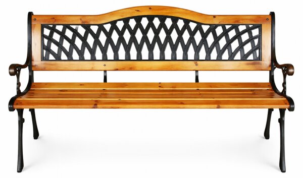 Izdržljiva vrtna klupa s naslonom 125 x 52 x 77 cm