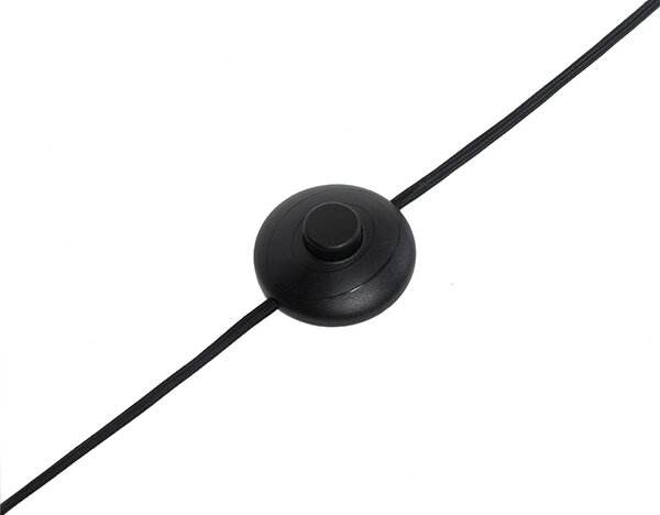 Moderna podna lampa crna s 5 svjetala s dimnim staklom - Atena