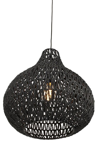 Retro viseća svjetiljka crna 45 cm - Lina Drop