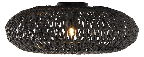 Retro stropna svjetiljka crna 50 cm - Lina