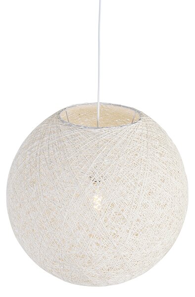 Rustikalna viseća svjetiljka bijela 60 cm - Corda