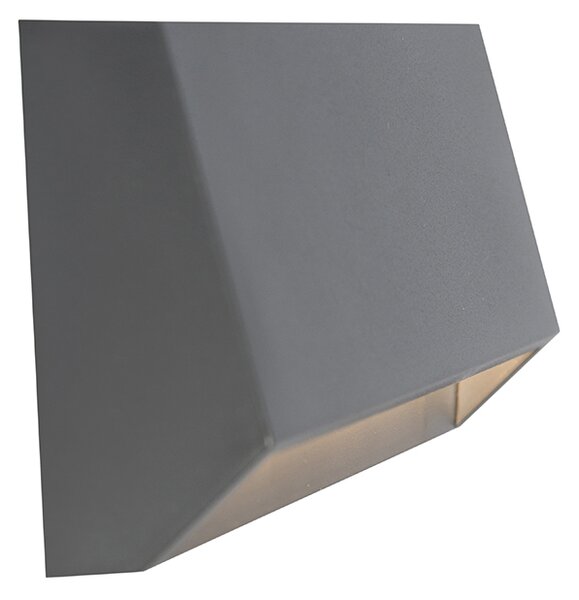 Moderna vanjska zidna svjetiljka tamno siva s ugrađenom LED IP65 - Sandstone 2